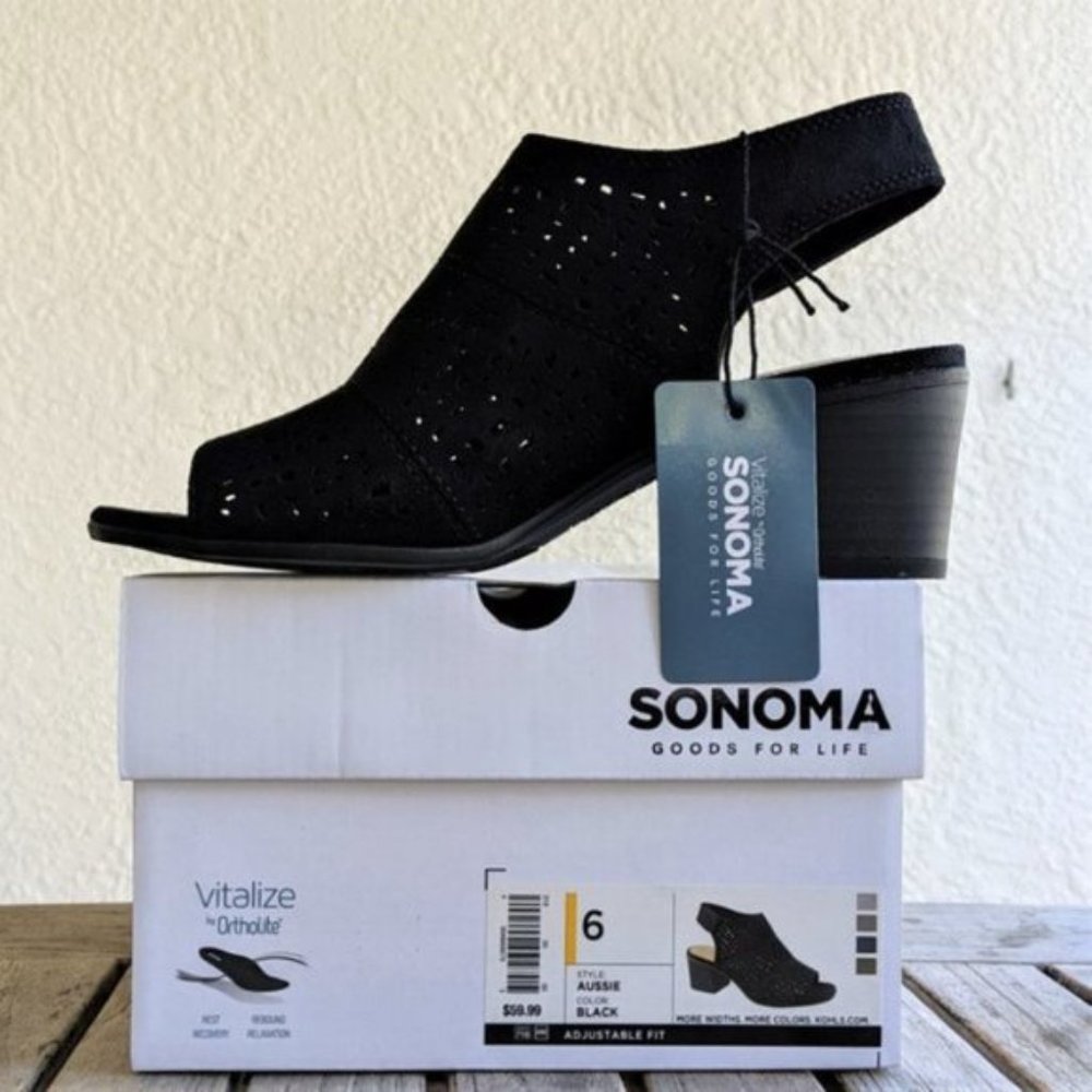 Sonoma Open Toe Ankle Boots (NIB)